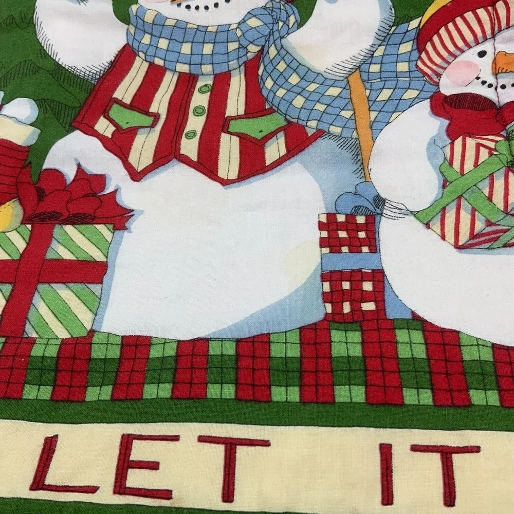 Vintage Christmas‎ Placemats Let It Snow Snowmen Lot Of 3
